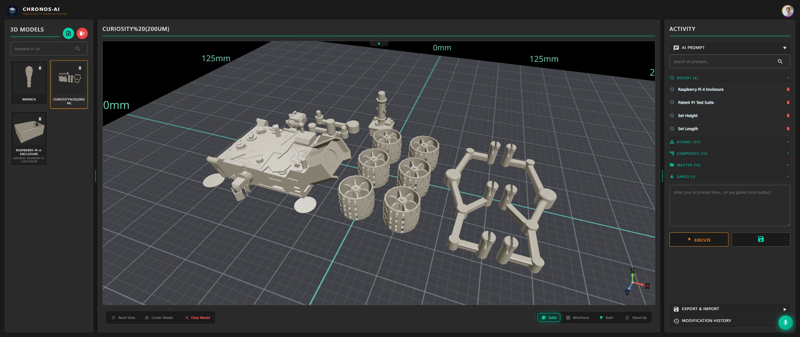 Curiosity rover kit layout